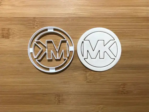 M k Logo Cookie Cutter - brand - 2 - 3 - 4 INCHES UK MEG cookie cutters