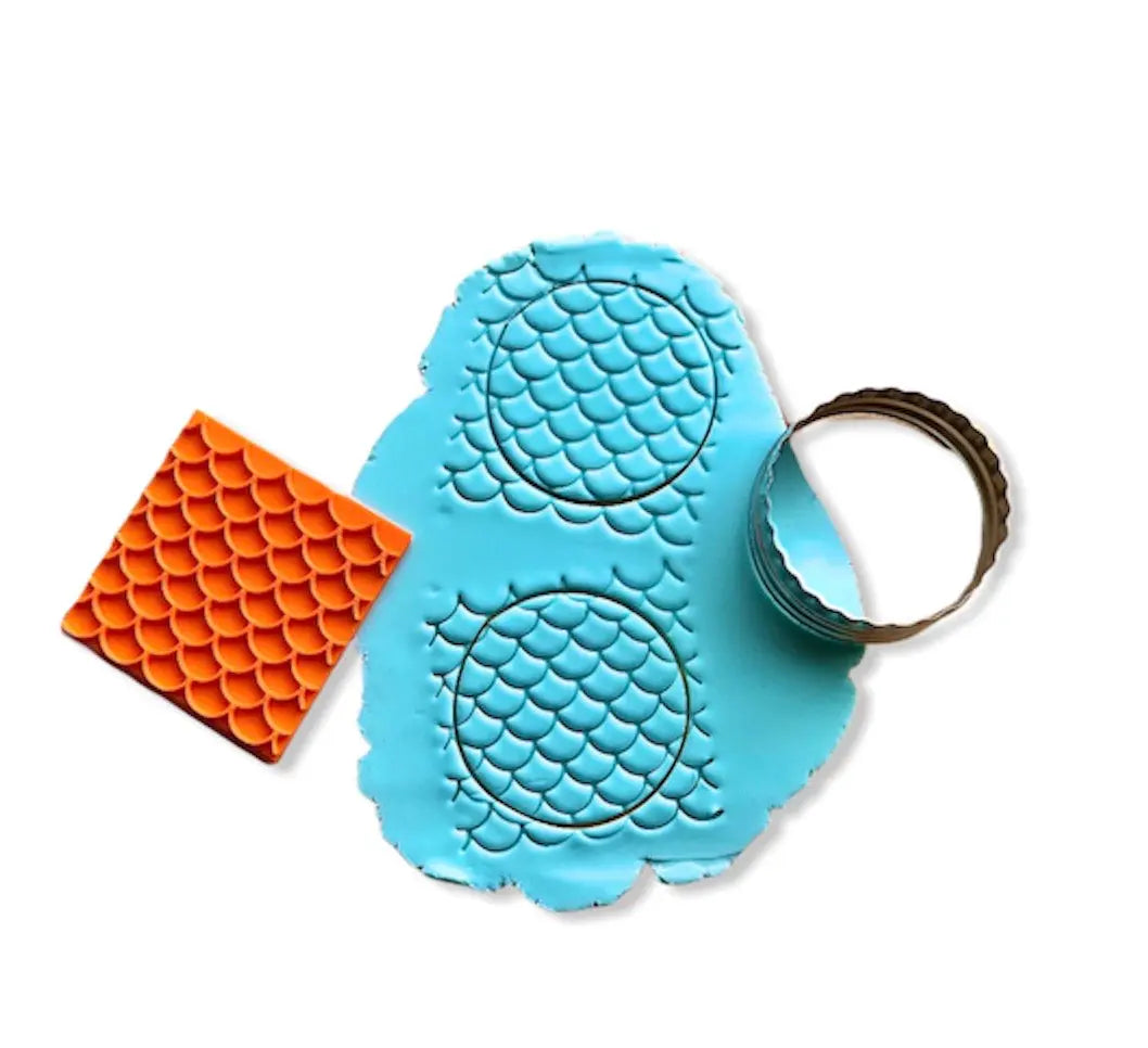 Mermaid scale - Embossing for cupcake- stamps sugar paste MEG cookie cutters