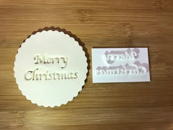 Merry Christmas - Embossing - stamp MEG cookie cutters