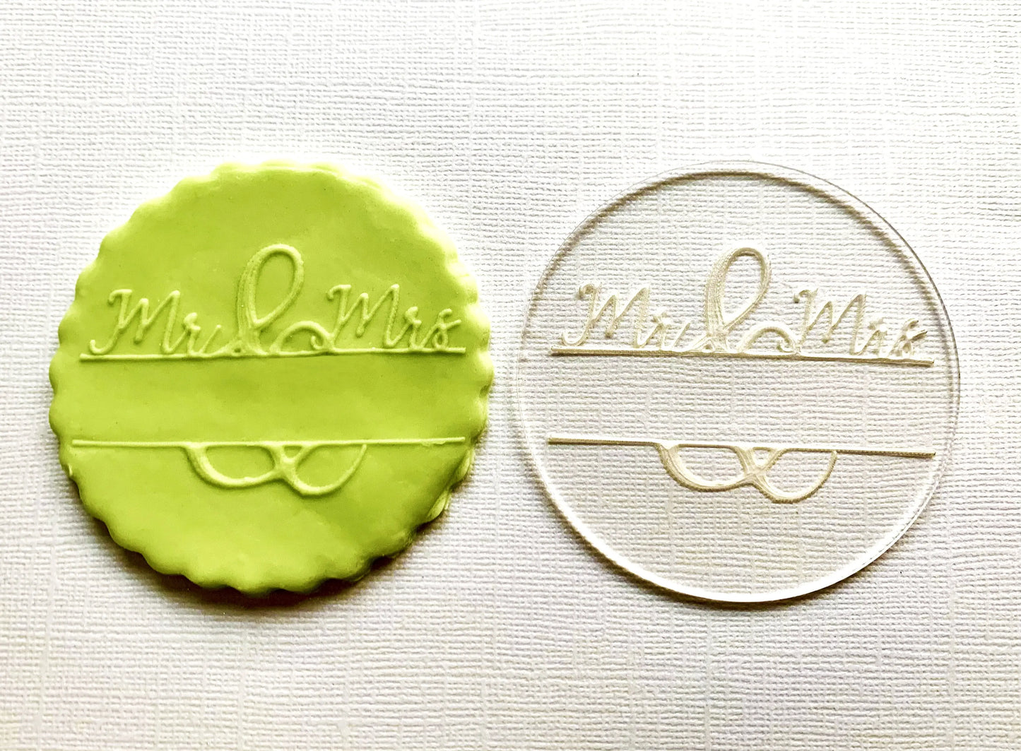 Mr & Mrs - debossing acrylic stamp MEG cookie cutters