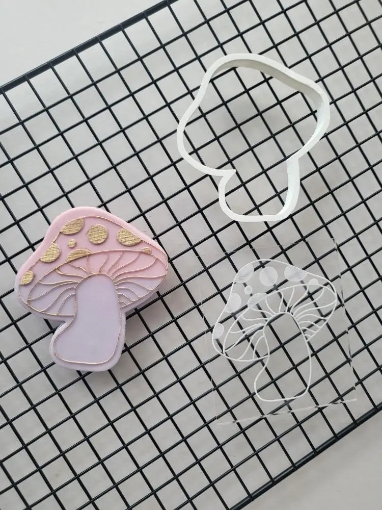 Mushroom / Fairy debossing + cutter MEG cookie cutters