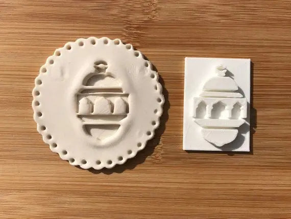 Muslim Islamic Embossing for cupcake and cake - stamps sugar paste Design 6 Lantern MEG cookie cutters