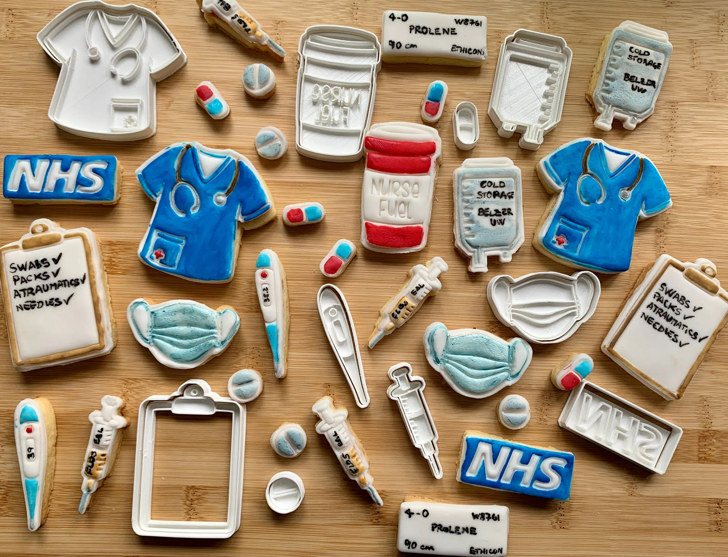 NHS / Hospital collection cutters + stamps MEG cookie cutters