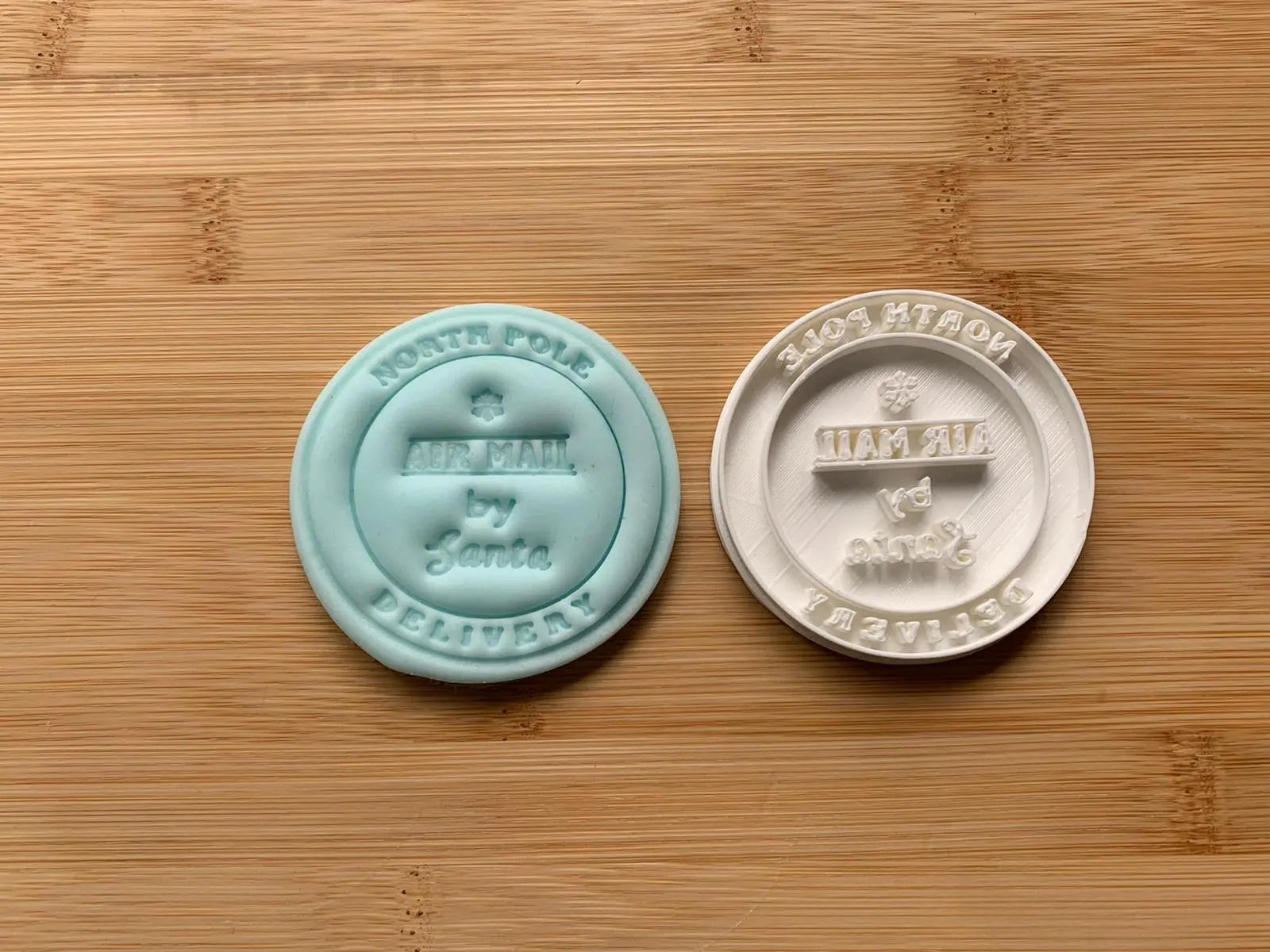 North Pole Delivery by Santa- Embossing for cupcake and cake - stamps sugar paste MEG cookie cutters