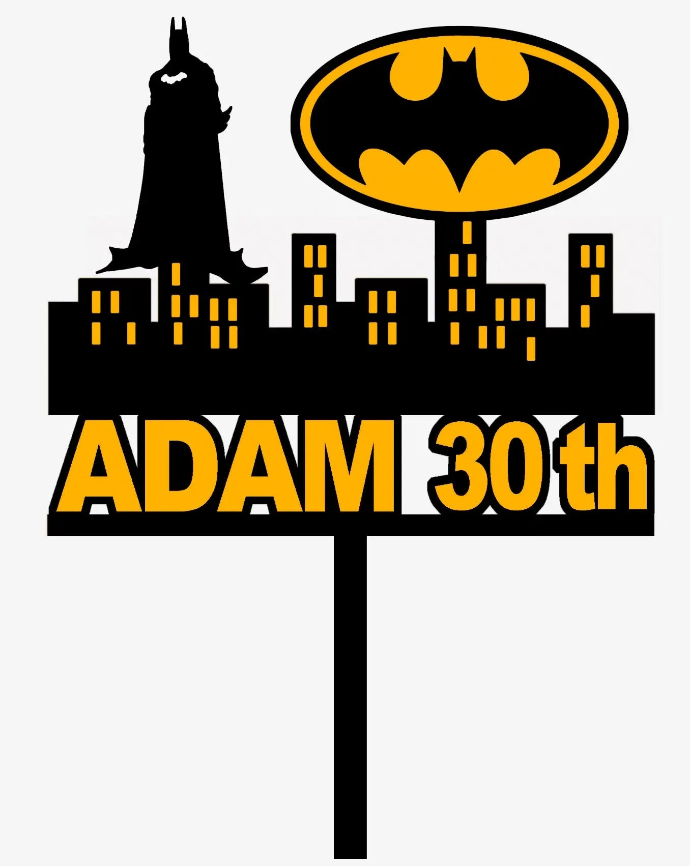 Personalise Batman - Super hero cake Topper MEG cookie cutters