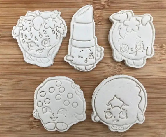 Shopkins Uk Seller Plastic Biscuit Cookie Cutter Fondant Cake Decorating MEG cookie cutters