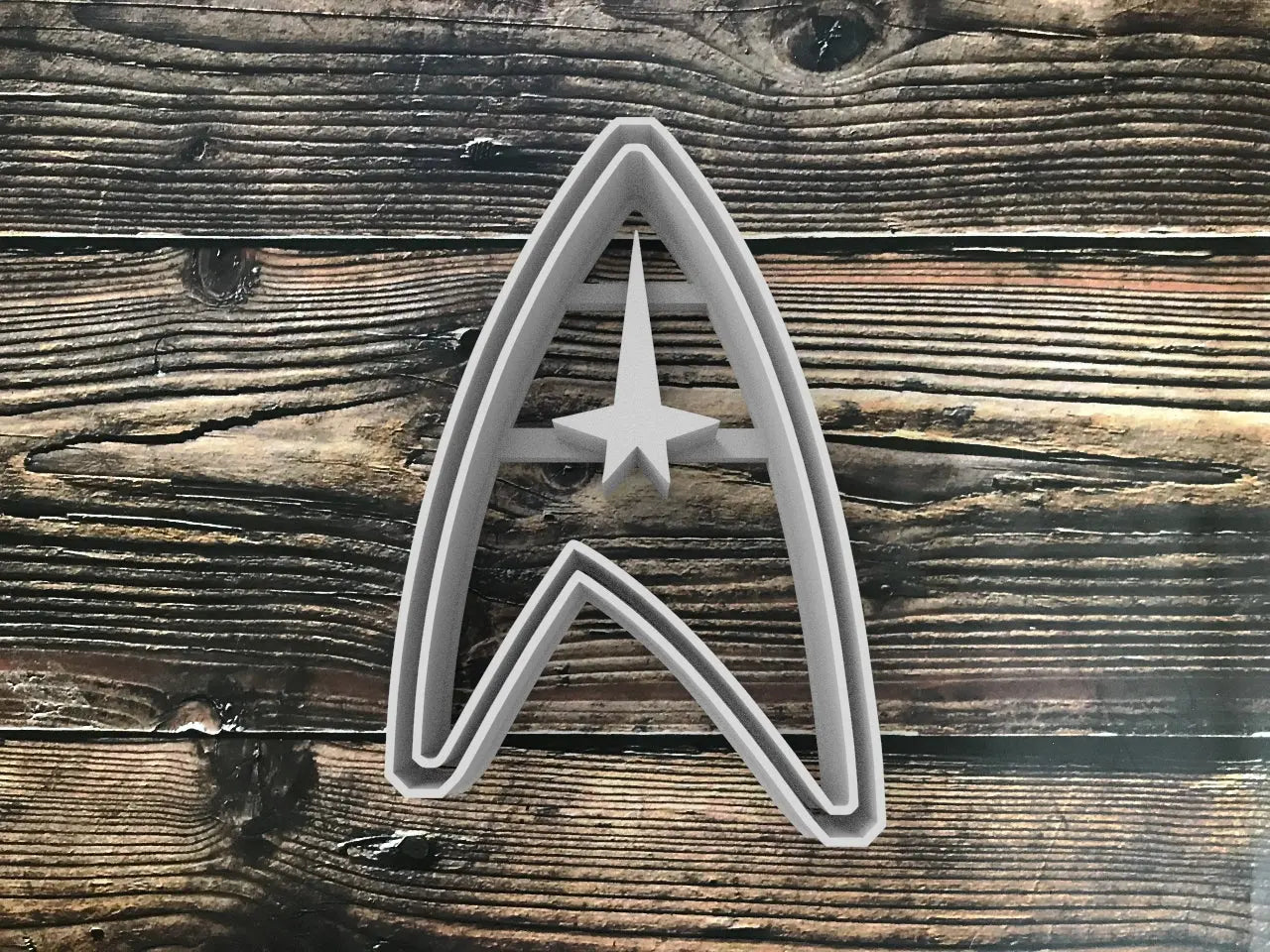 Star Trek-INSPIRED Starfleet Insignia Cookie Cutter Cupcake Topper Fondant Design 2 MEG cookie cutters