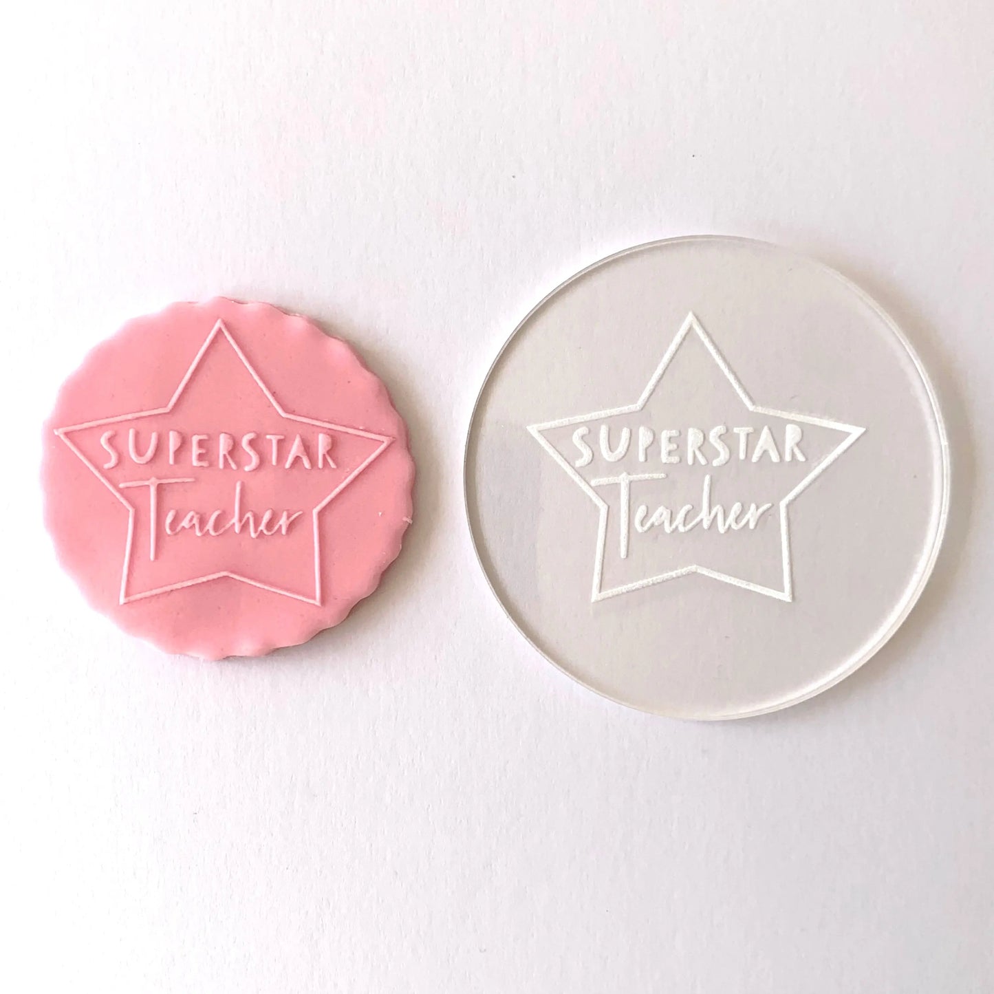 Superstar Teacher Debossing MEG cookie cutters
