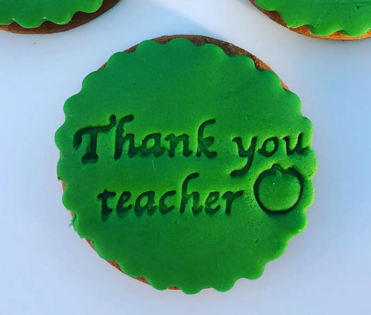THANK YOU TEACHER apple - Embossing - stamp MEG cookie cutters