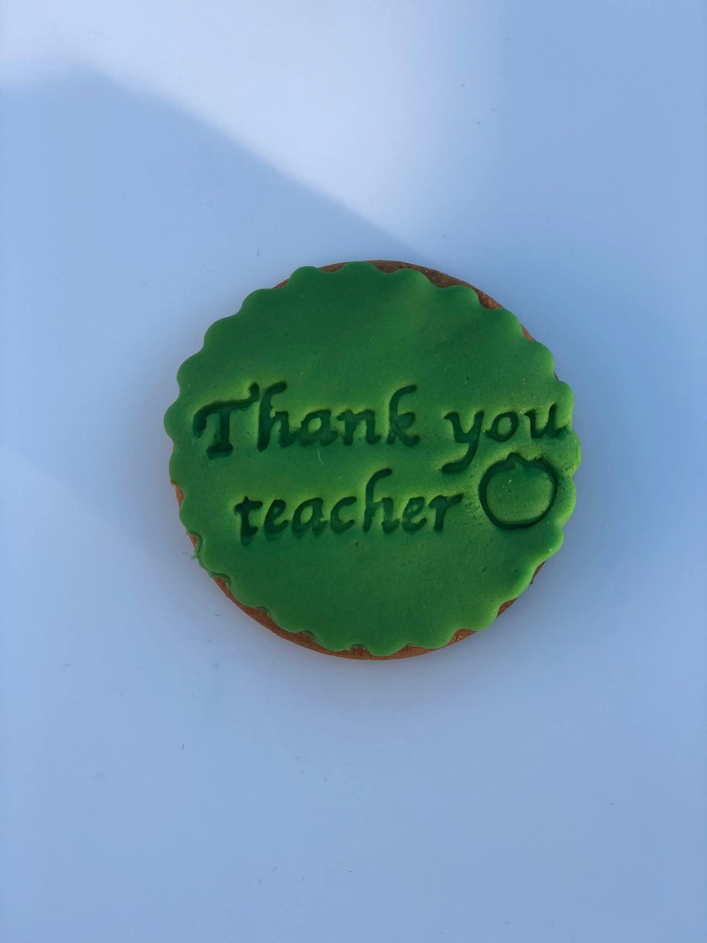 THANK YOU TEACHER apple - Embossing - stamp MEG cookie cutters