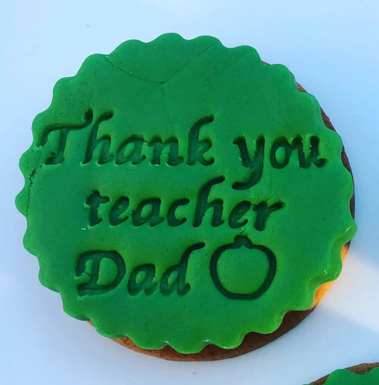 THANK YOU TEACHER dad - Embossing - stamp MEG cookie cutters