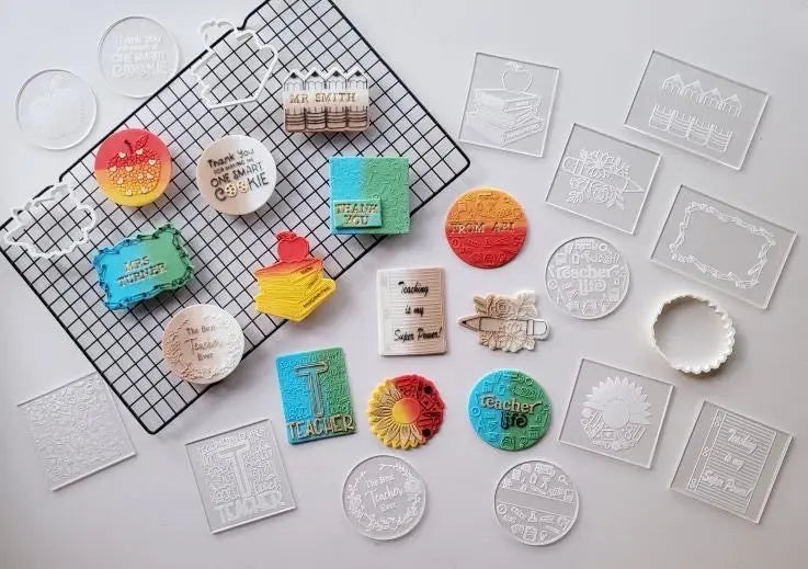 Teacher collection 2022 Debossing 13 MEG cookie cutters