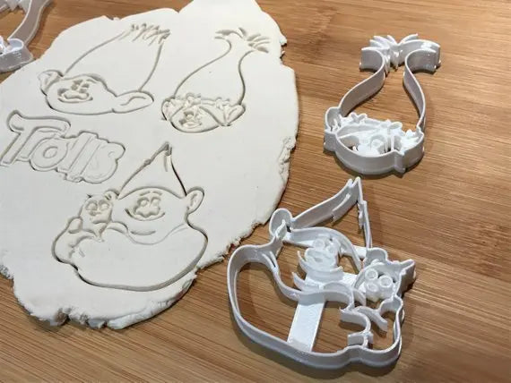 Trolls Set of 4 pcs Cookie Cutters Fondant Cupcake and Cake Decorating UK MEG cookie cutters