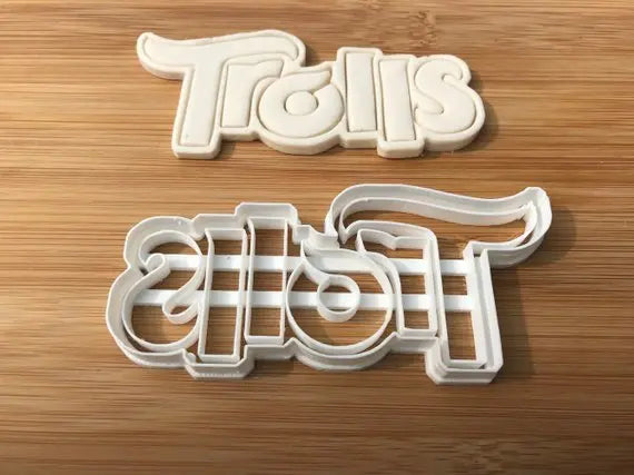 Trolls logo Uk Seller Plastic Biscuit Cookie Cutter Fondant Cake Decorating MEG cookie cutters