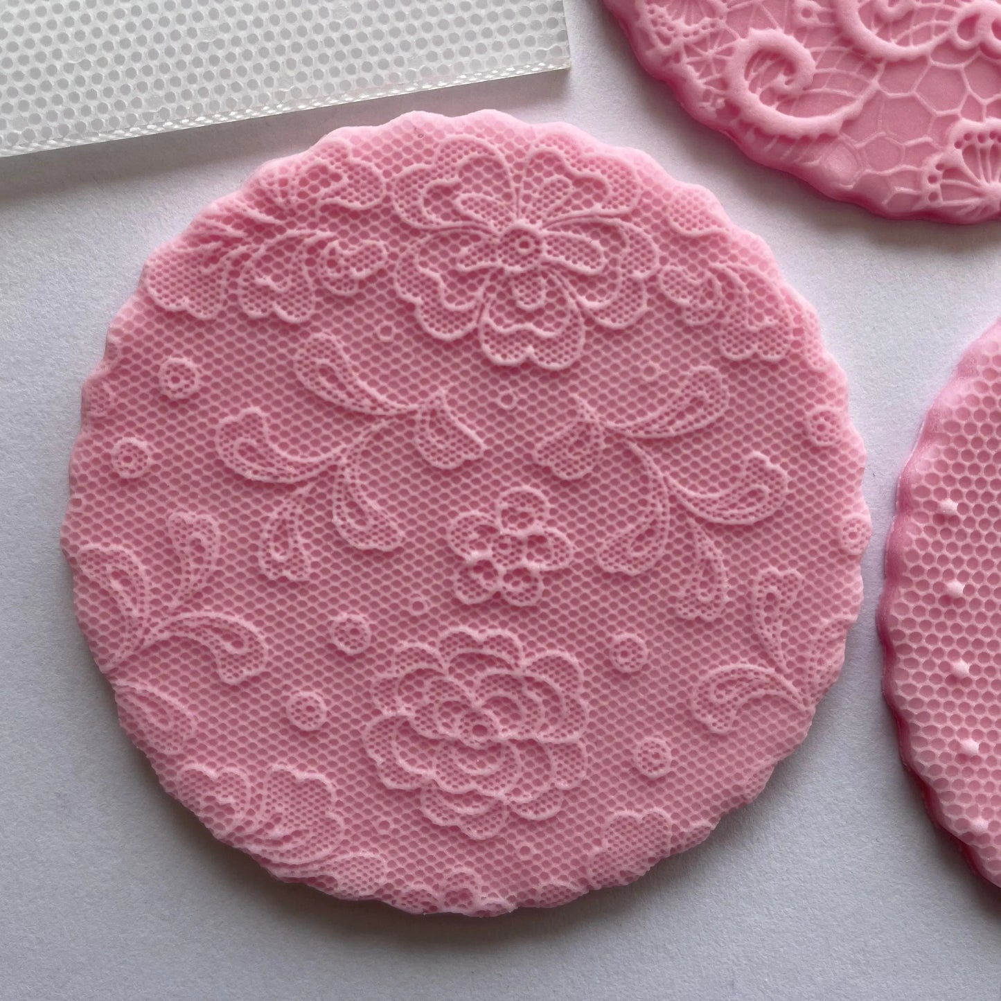 Tulle texture lace 5 pattern Debossing MEG cookie cutters