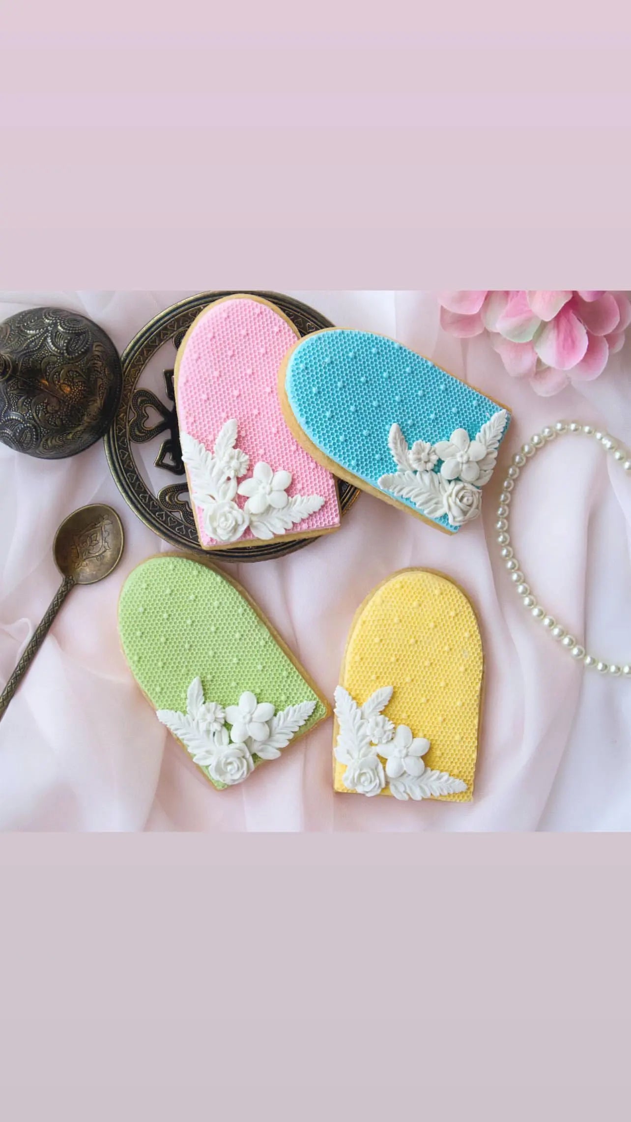 Tulle texture lace pattern 1 Debossing MEG cookie cutters