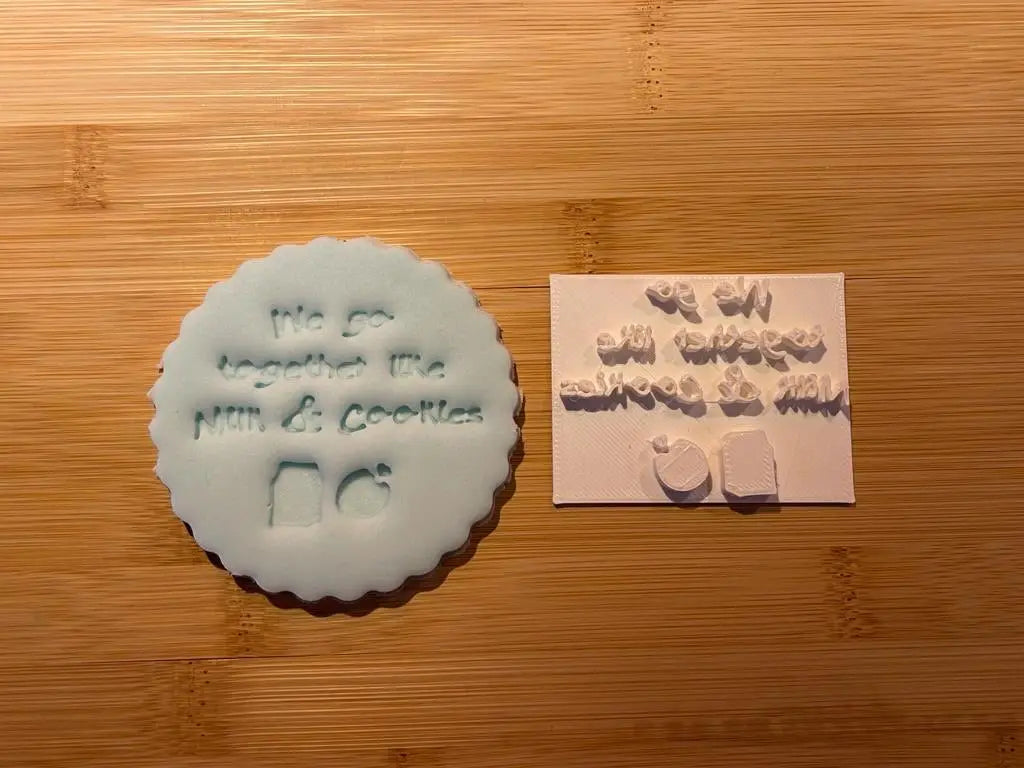 We go together milk & cookies - Embossing - stamp MEG cookie cutters