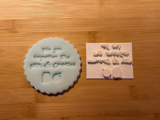 We go together milk & cookies - Embossing - stamp MEG cookie cutters
