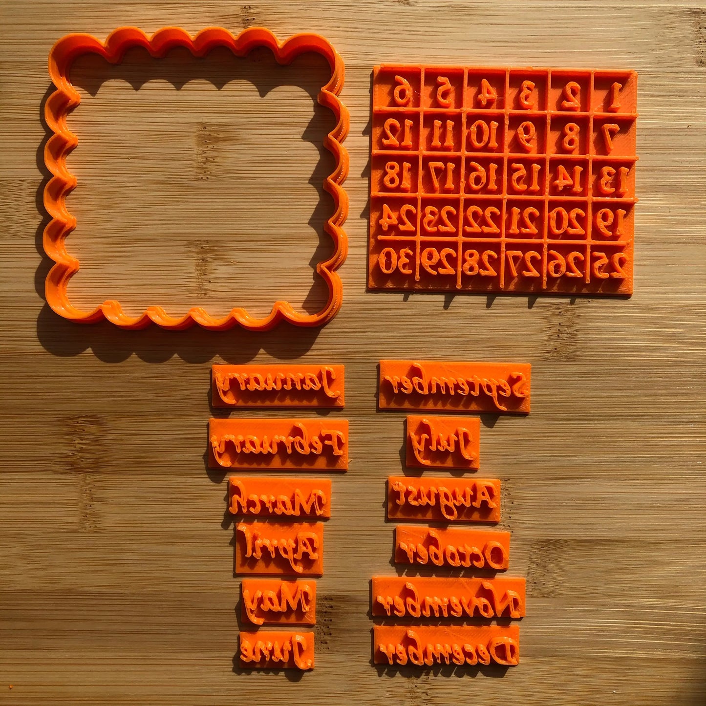 bingo chart - save the date - Embossing + cutter - stamps MEG cookie cutters