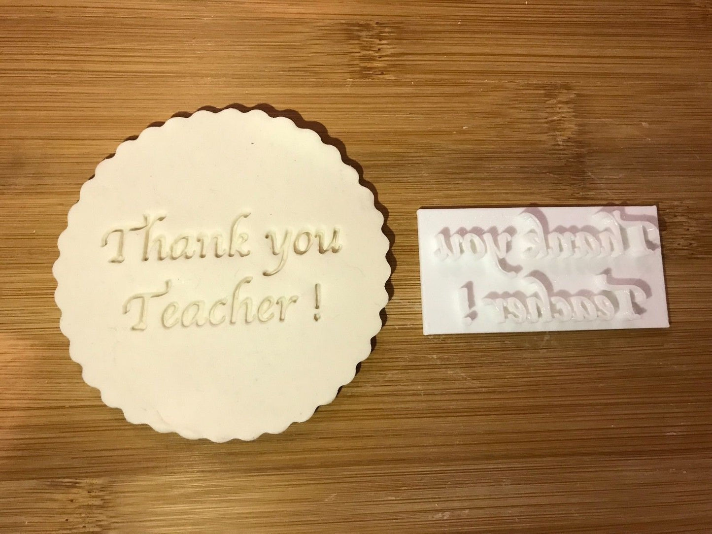 THANK YOU TEACHER - Embossing - stamp MEG cookie cutters