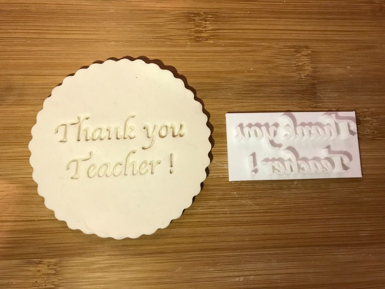 THANK YOU TEACHER - Embossing - stamp MEG cookie cutters