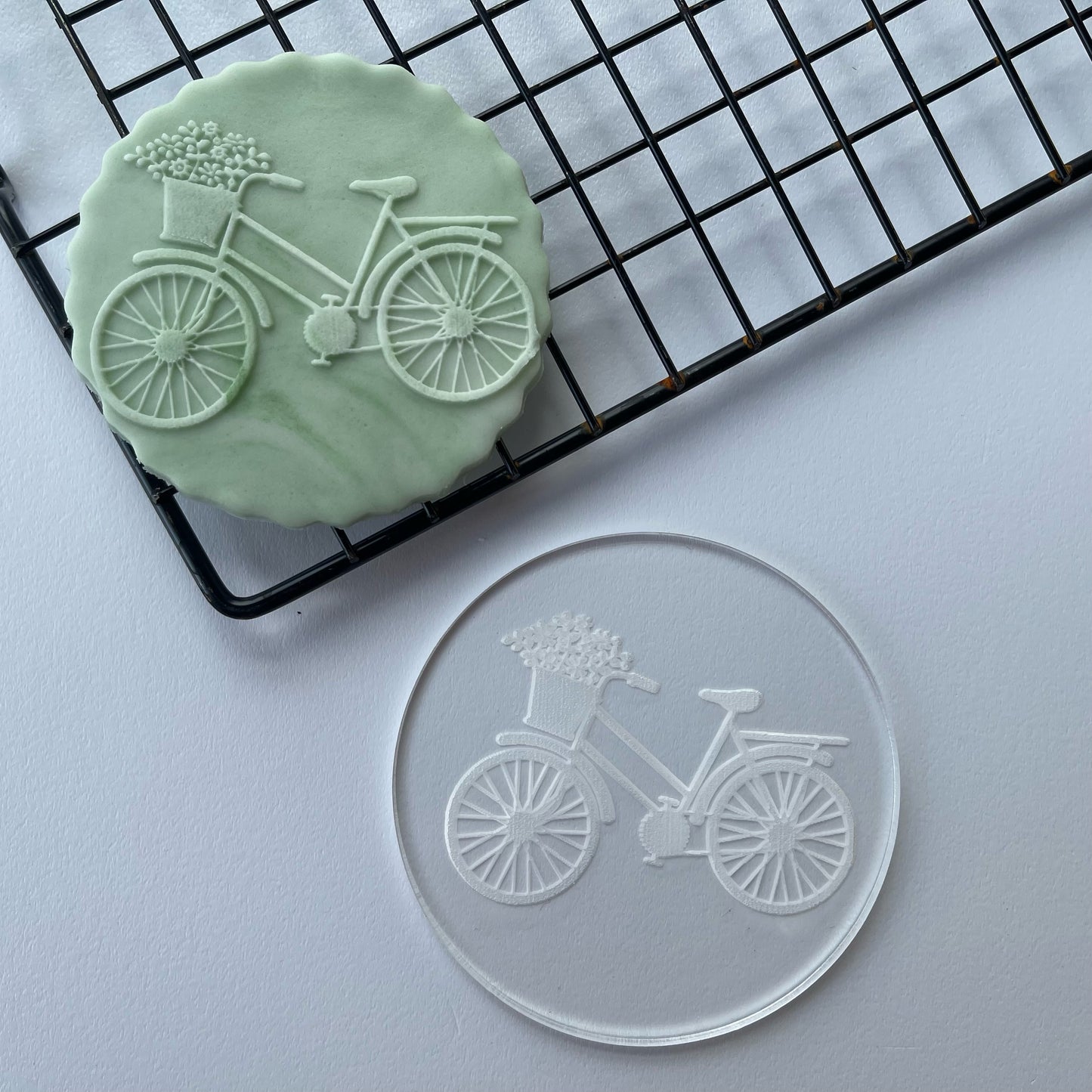 Bike with flowers debossing MEG cookie cutters