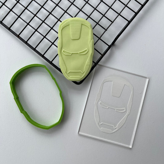 Avangers - super hero - Iron man debossing + cutter MEG cookie cutters