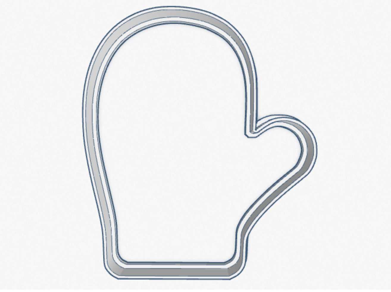 mitten glove - Cookie cutter MEG cookie cutters