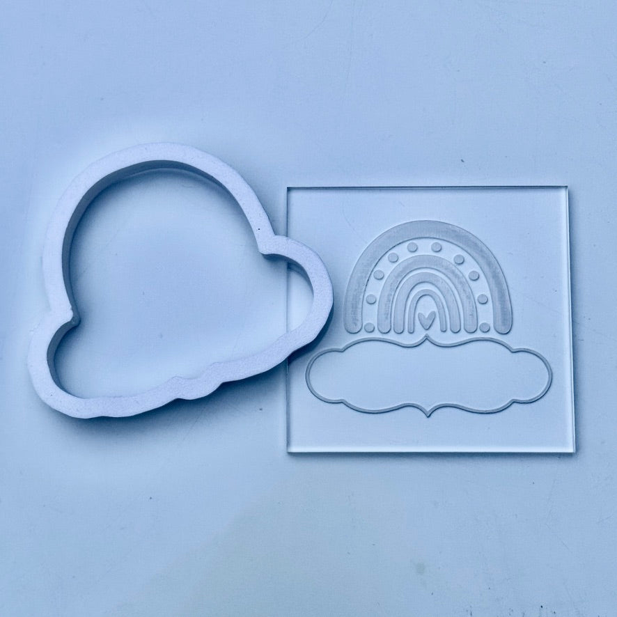 Baby rainbow cloud - Debossing + matching cutter