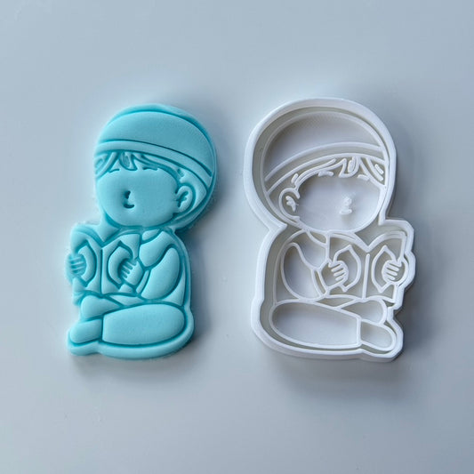 muslim boy - Ramadan / Eid stamp + cutter M1022