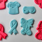 Breast cancer awareness cookie cutter and matching stamp