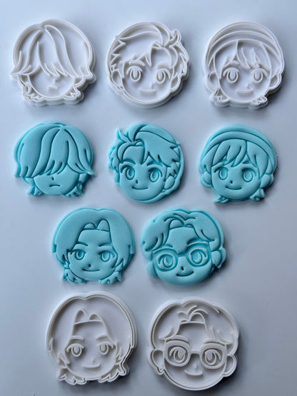 K-POP Fantasy Demon Hunters Themed-INSPIRED set of 5 cutter + stamps M8