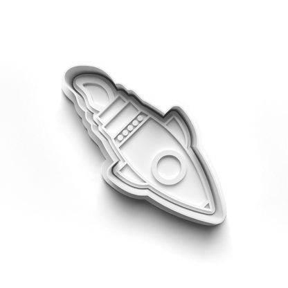 Space Adventure Cookie Cutter + stamp Set – Rocket, Meteor, and Planet 0187