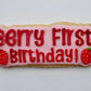 Berry first Birthday 3D deboss and matching cutter
