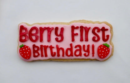 Berry first Birthday 3D deboss and matching cutter