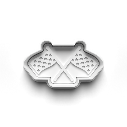 Racing set cookie cutter + stamp 0422