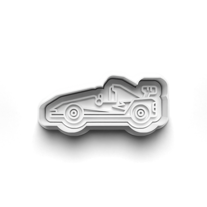 Racing set cookie cutter + stamp 0422