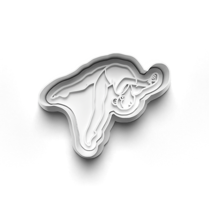 Gymnastics Set cookie cutter and stamp 0649