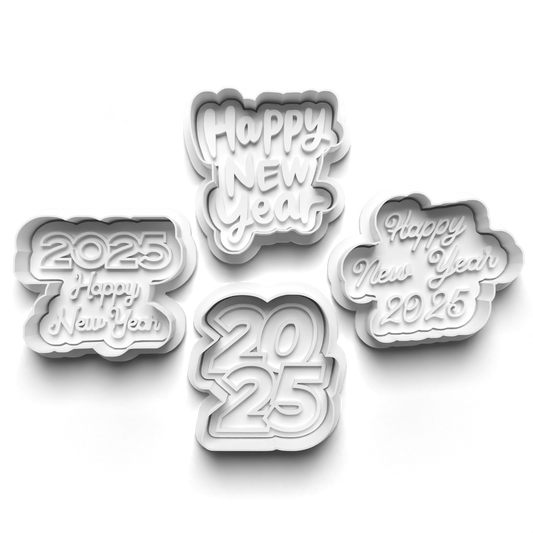 New year 2025 cutters and stamps - 0709