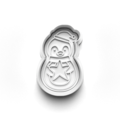 Christmas Penguins stamp and cutters - 0716