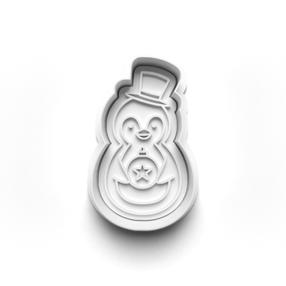 Christmas Penguins stamp and cutters - 0716