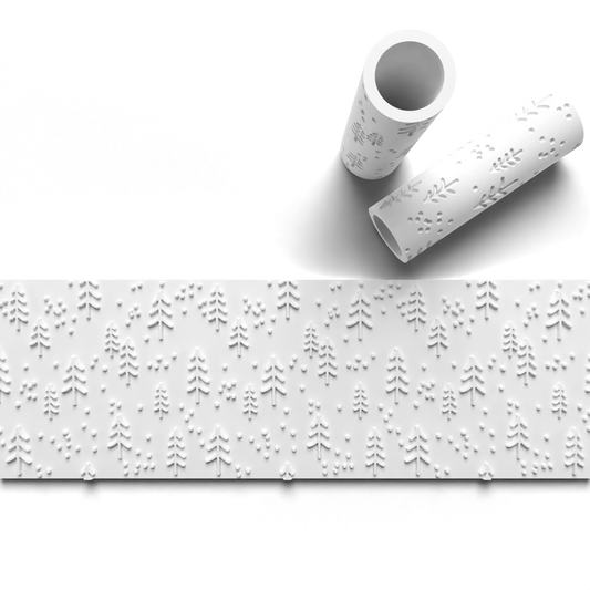 Christmas Texture roller - rolling pin - style 1 - 0725_2