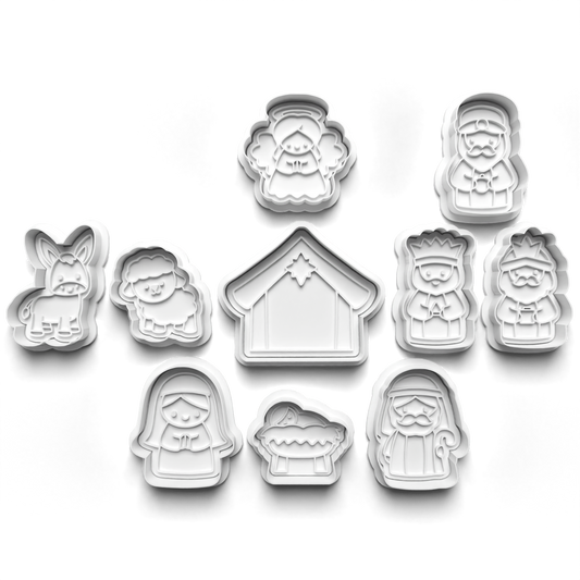 Christmas Nativity Characters cutter + stamp _0729