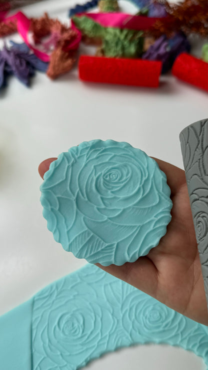 Texture roller - Roses rolling pin - 0642_4