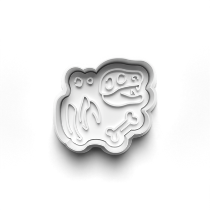 Dinosaur Fossils - stamp + cutter 0773