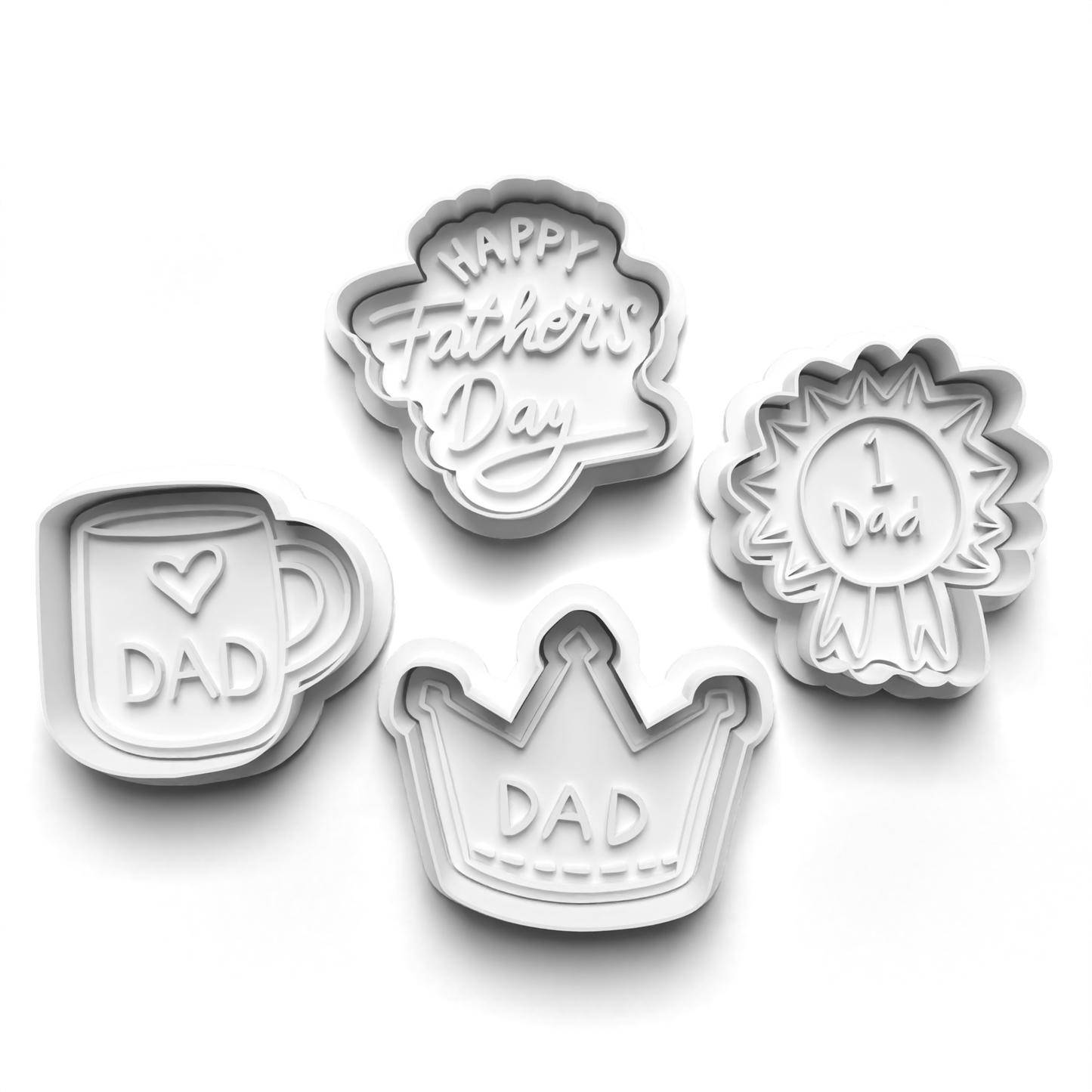 Father's Day set cookie cutter and stamp 0795