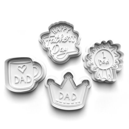 Father's Day set cookie cutter and stamp 0795