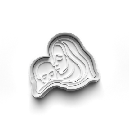 Mother's day set - moher and baby - cookie cutter + stamp 0801_
