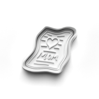 Mother's day set - Mom - cookie cutter + stamp 0803_