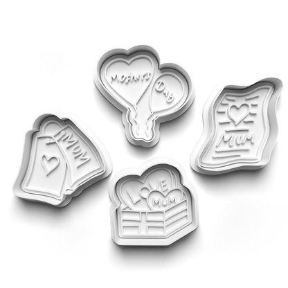 Mother's day set - Mum - cookie cutter + stamp 0803_